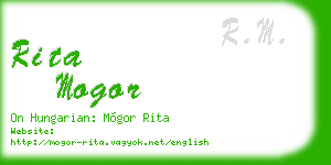 rita mogor business card