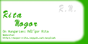 rita mogor business card